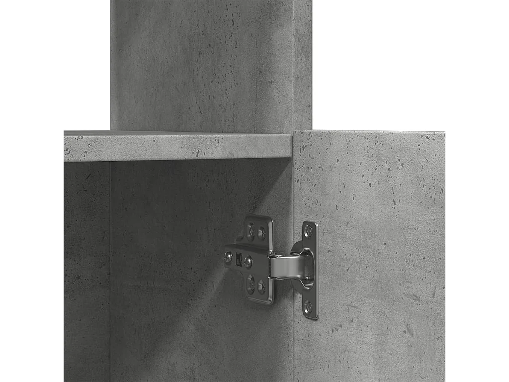 Armário alto 63x33x140 cm derivados de madeira cinzento cimento