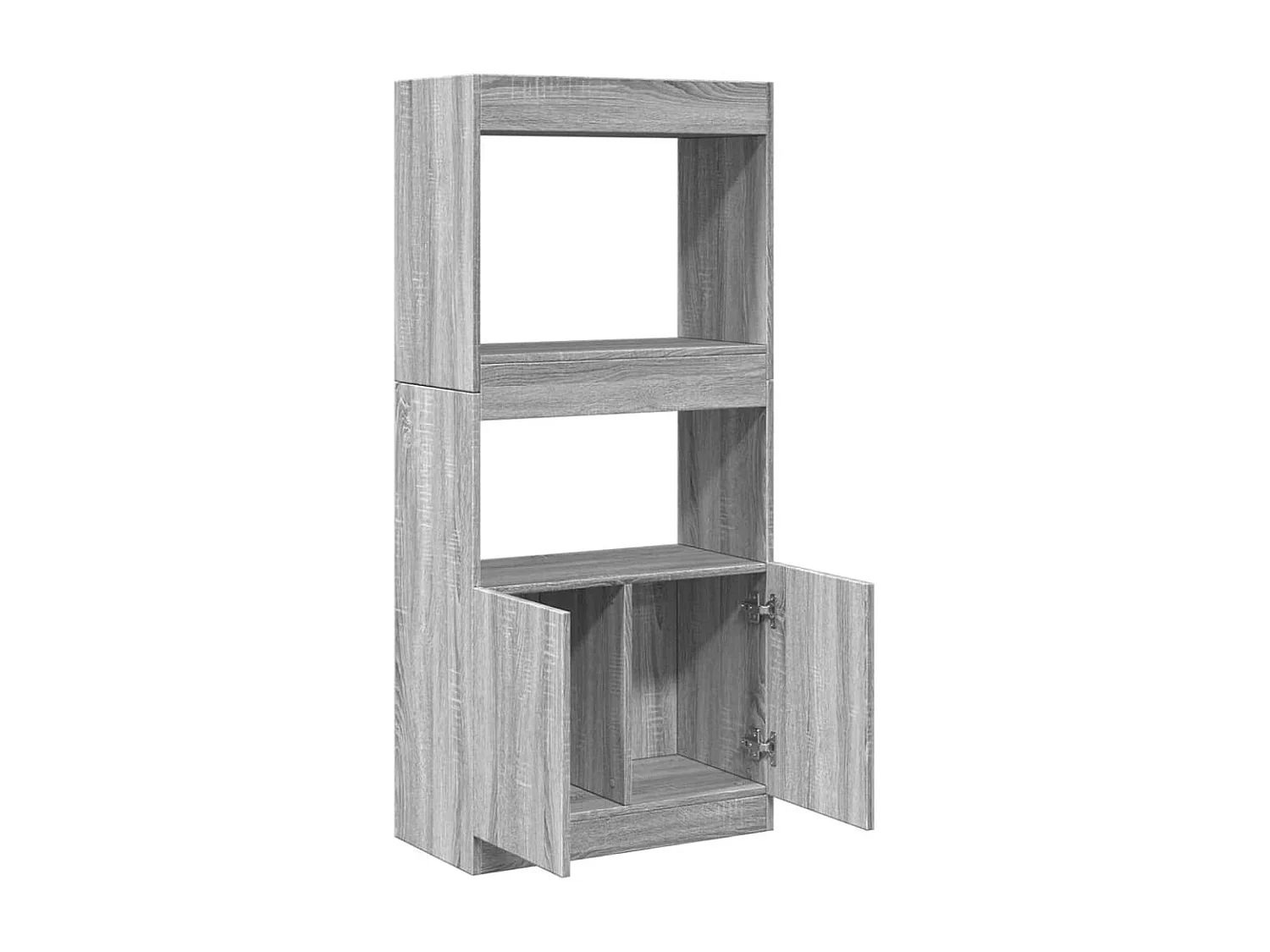 Buffet haut sonoma gris 63x33x140 cm bois d'ingénierie