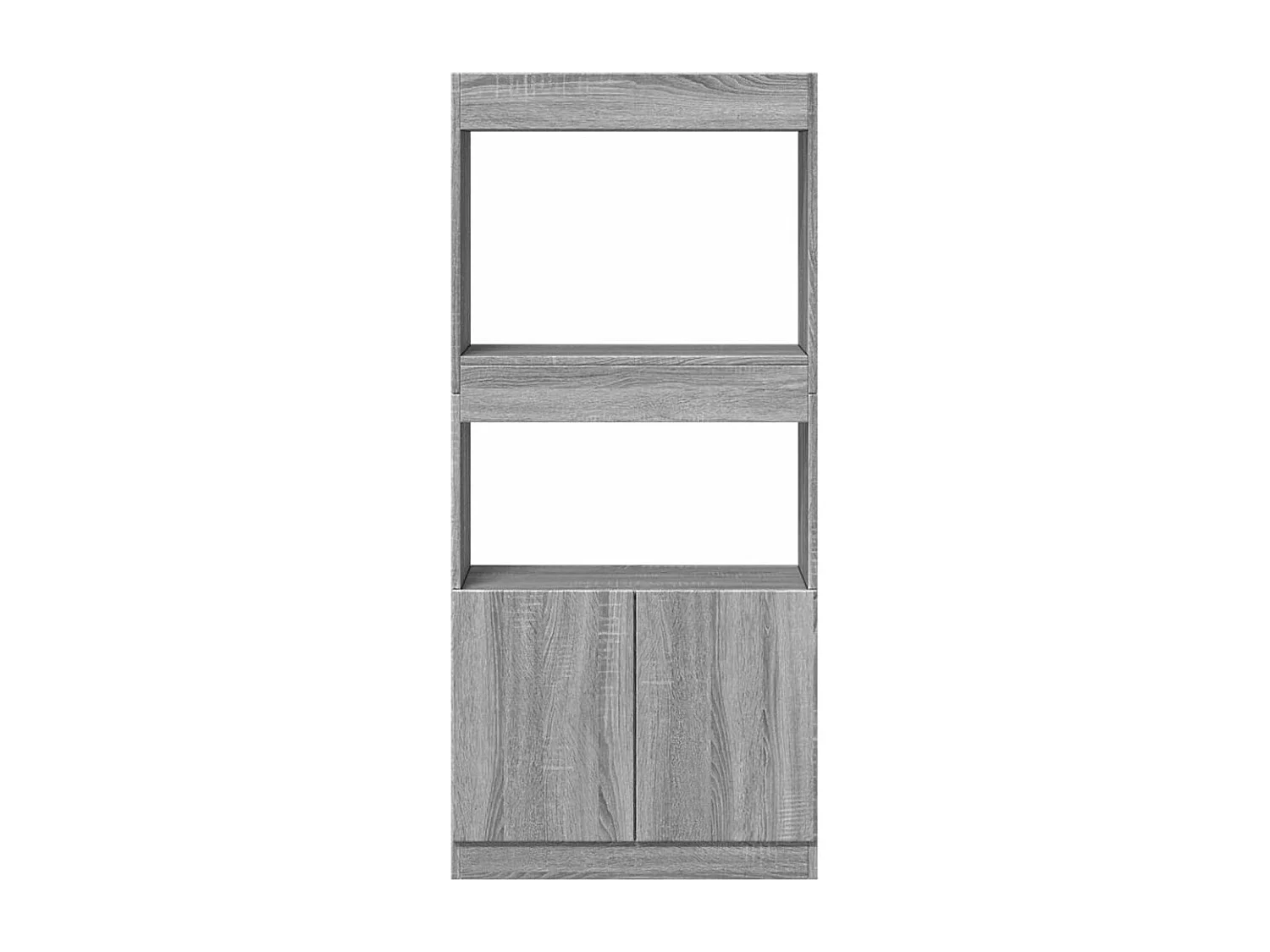 Buffet haut sonoma gris 63x33x140 cm bois d'ingénierie