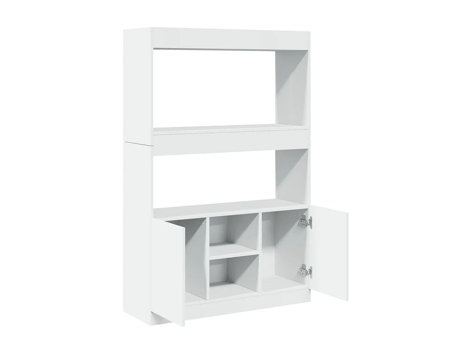 Buffet haut blanc 92x33x140 cm bois d'ingénierie