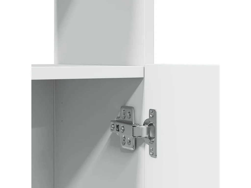 Buffet haut blanc 92x33x140 cm bois d'ingénierie