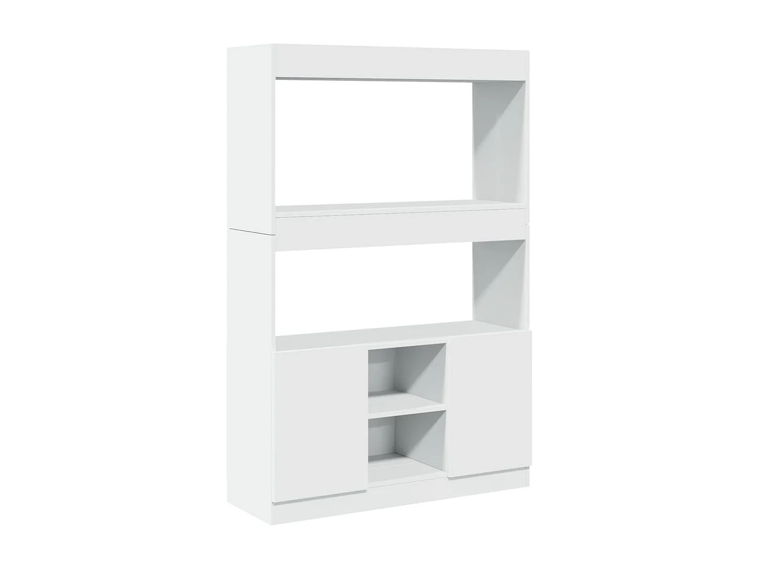 Buffet haut blanc 92x33x140 cm bois d'ingénierie