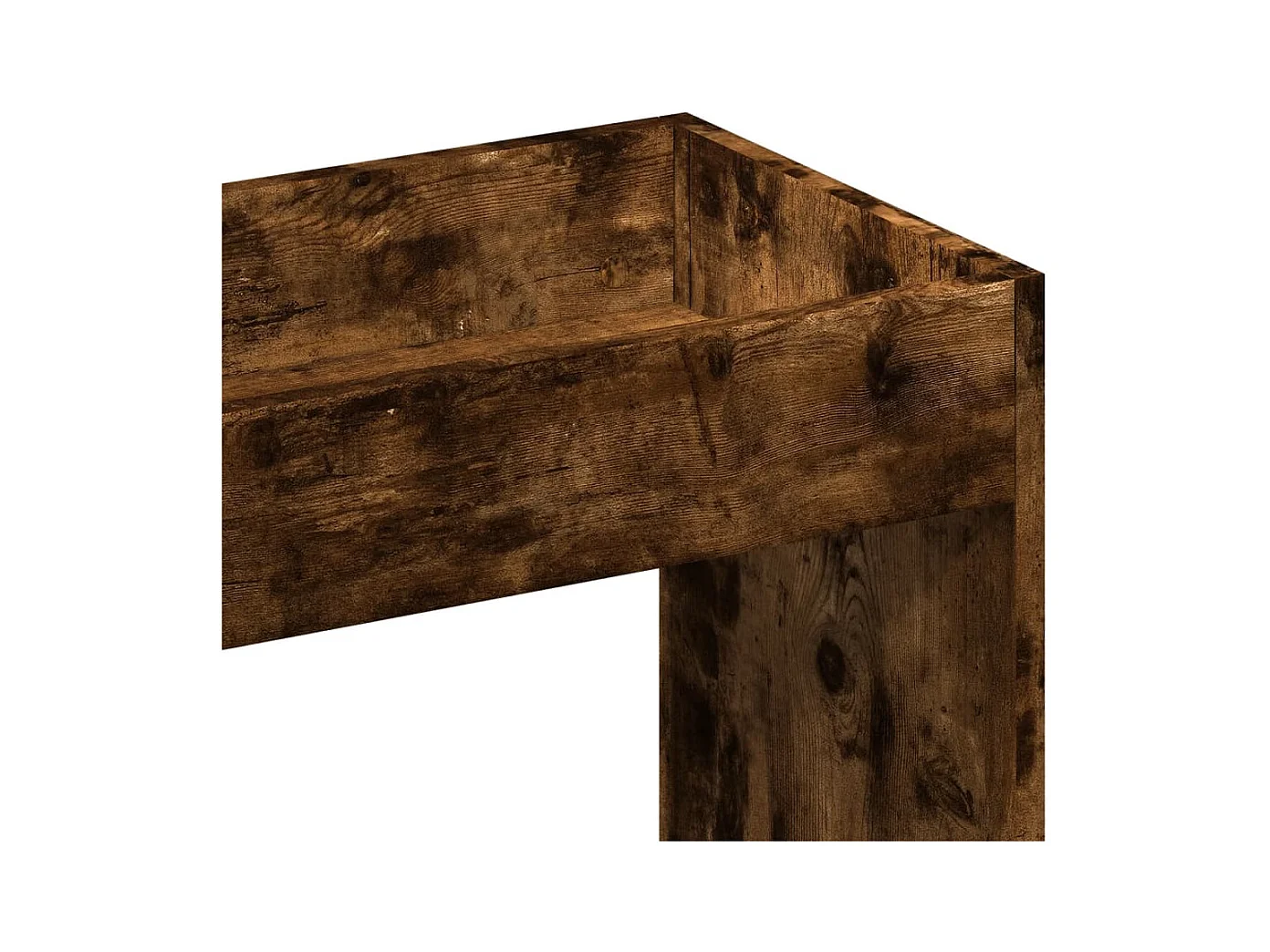 Buffet haut chêne fumé 63x33x140 cm bois d'ingénierie