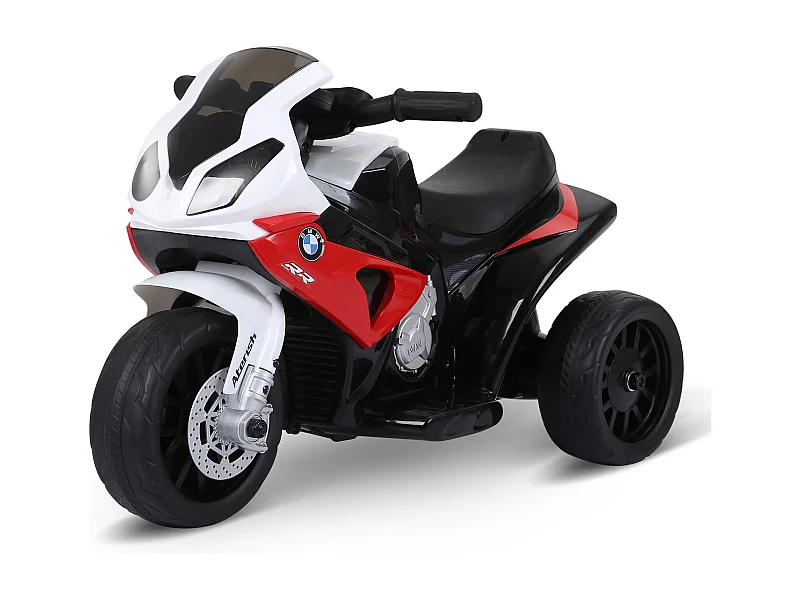 Moto électrique pour enfants 3 roues 6 V 2,5 Km/h effets lumineux et sonores rouge BMW S1000 RR