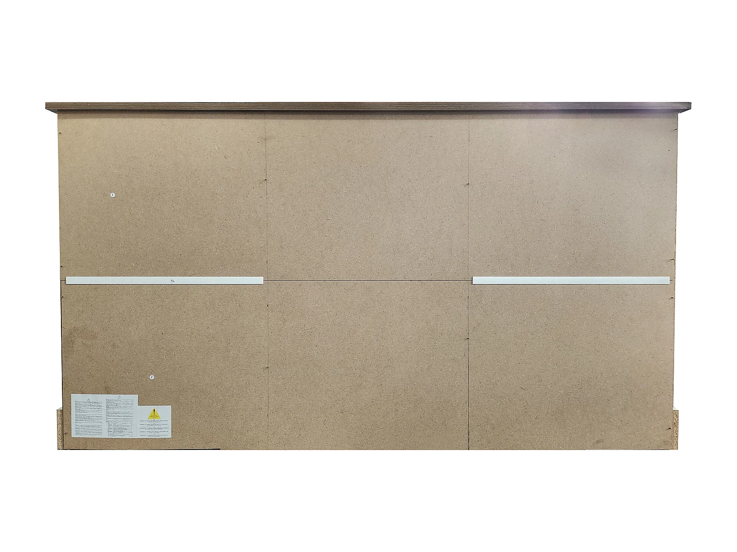 Klassisches Sideboard – mit 2 Türen, 2 Schubladen und 4 Fächern – Weiß