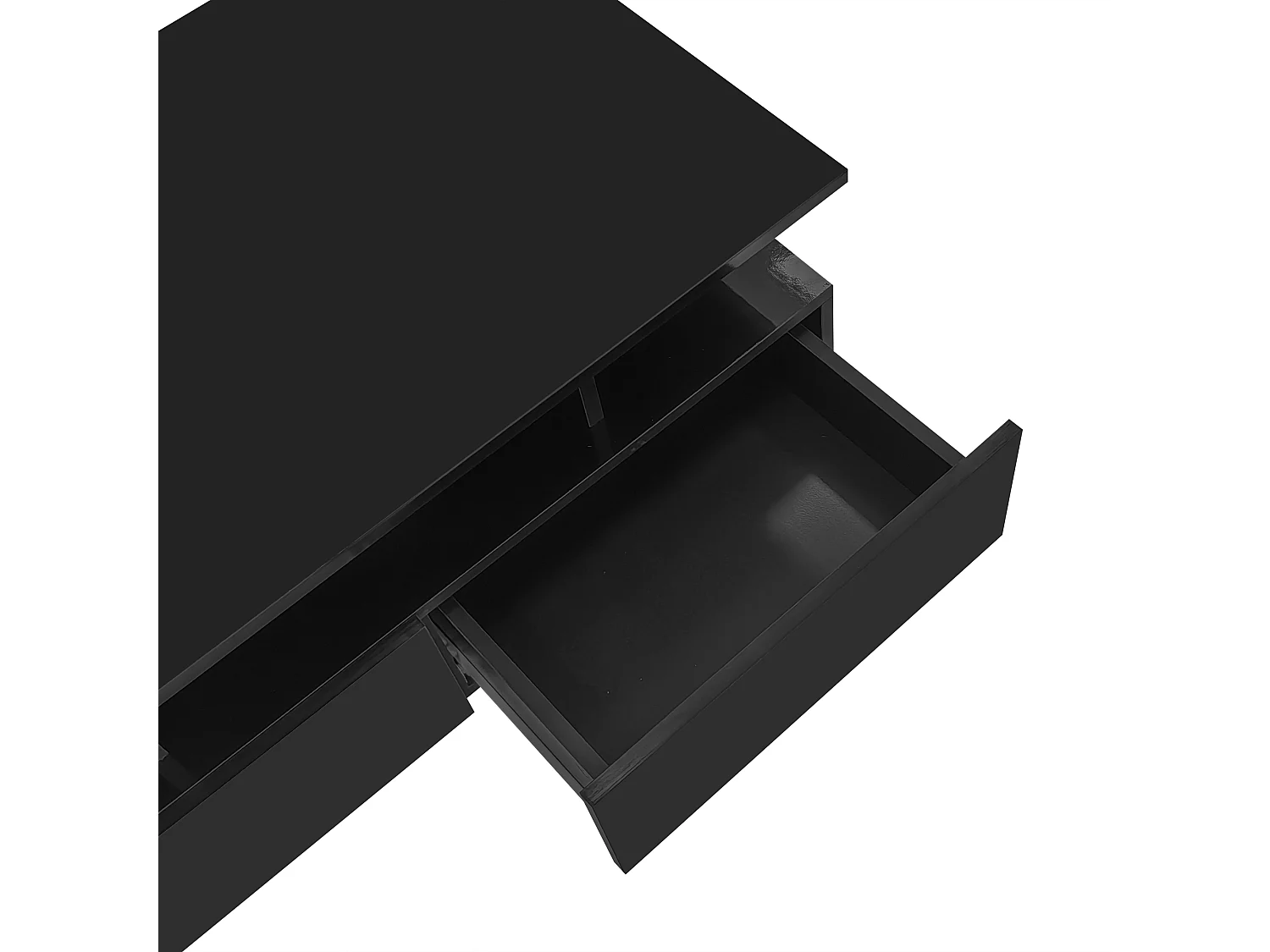 Salontafel met LED - met 2 lades - Zwart