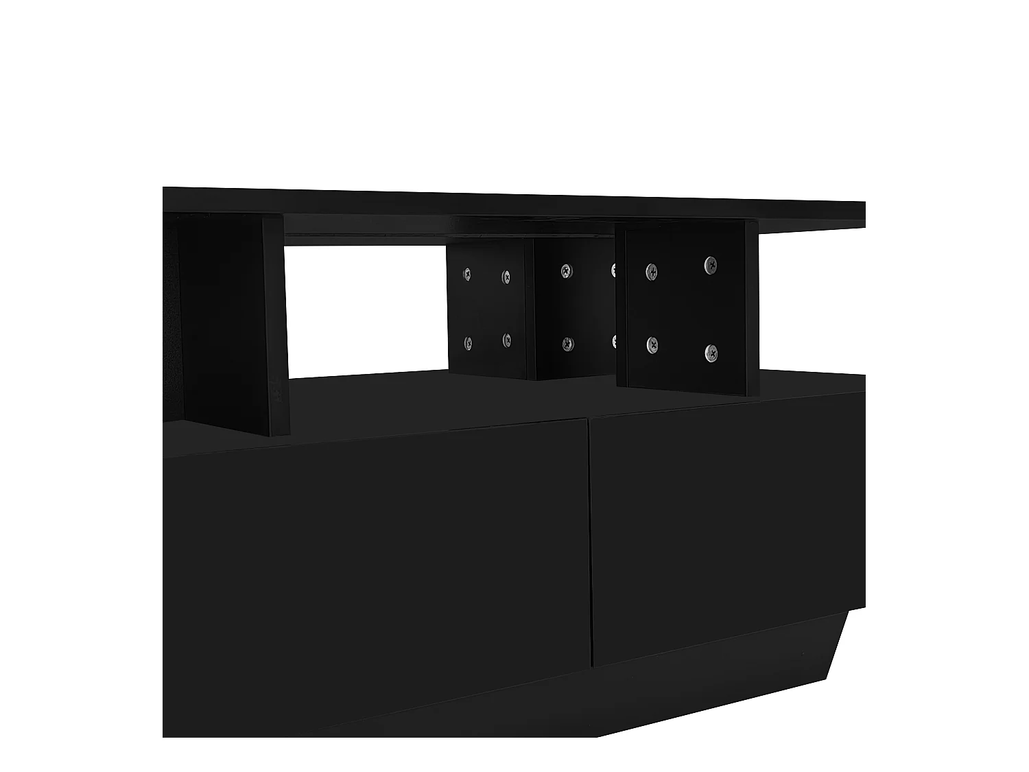 Salontafel met LED - met 2 lades - Zwart