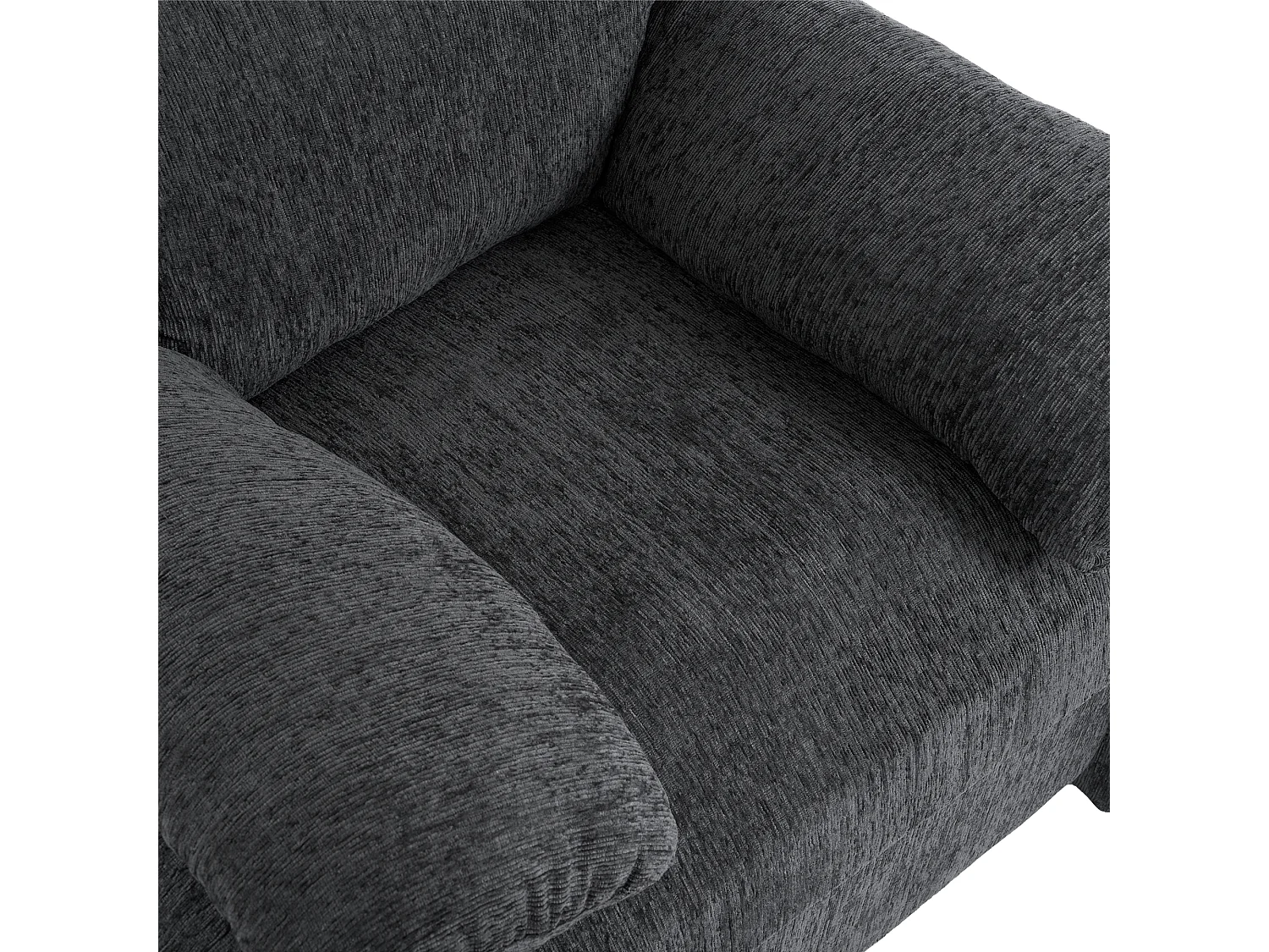 Fauteuil simple en chenille - Gris