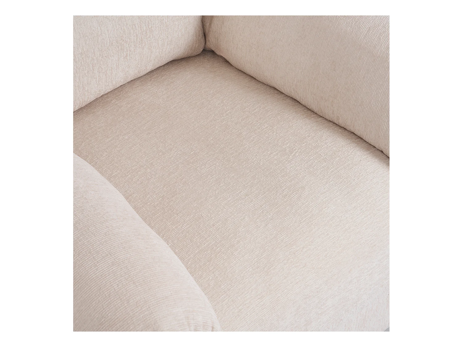 Fauteuil simple en chenille - Beige