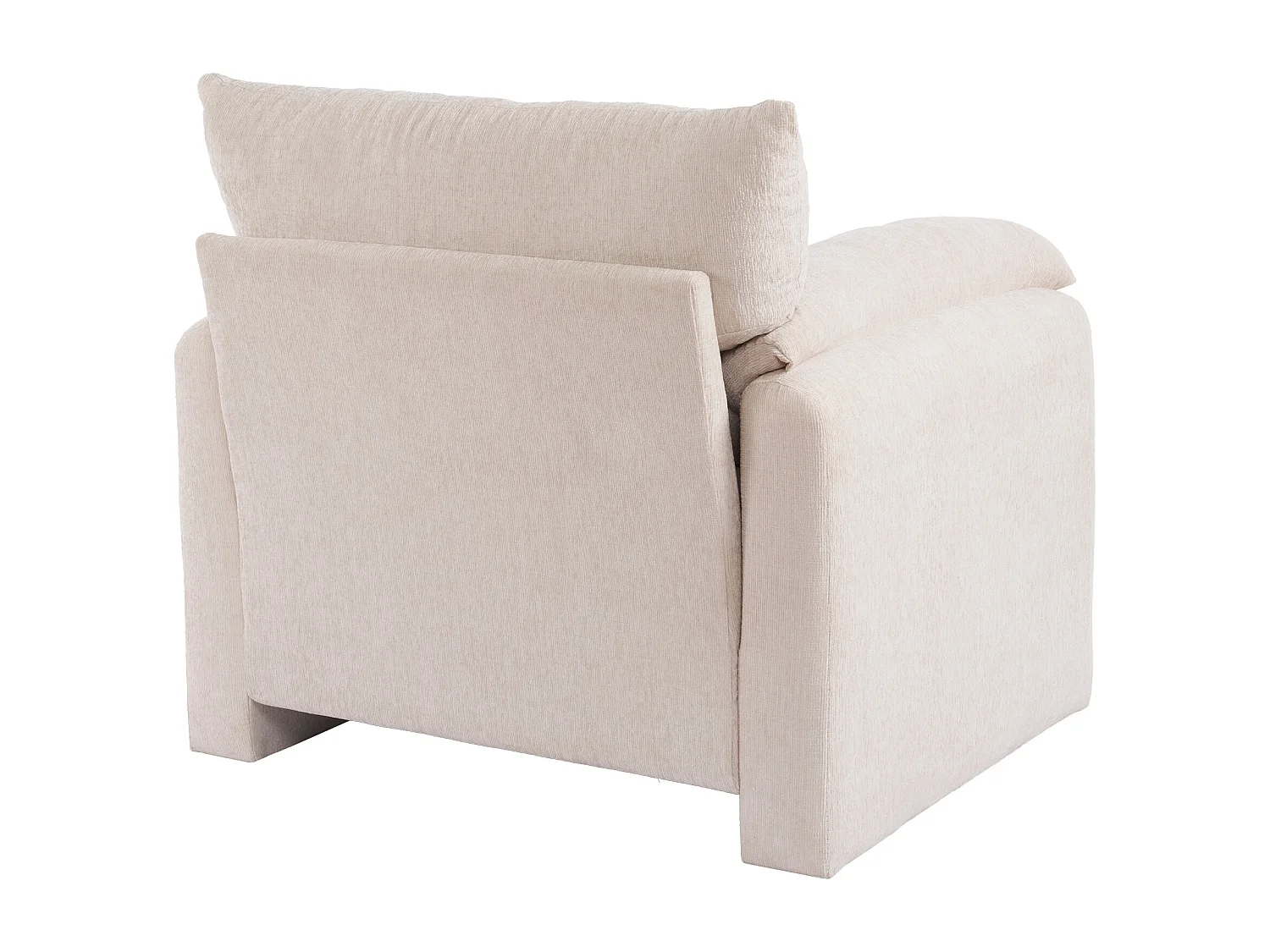 Fauteuil simple en chenille - Beige