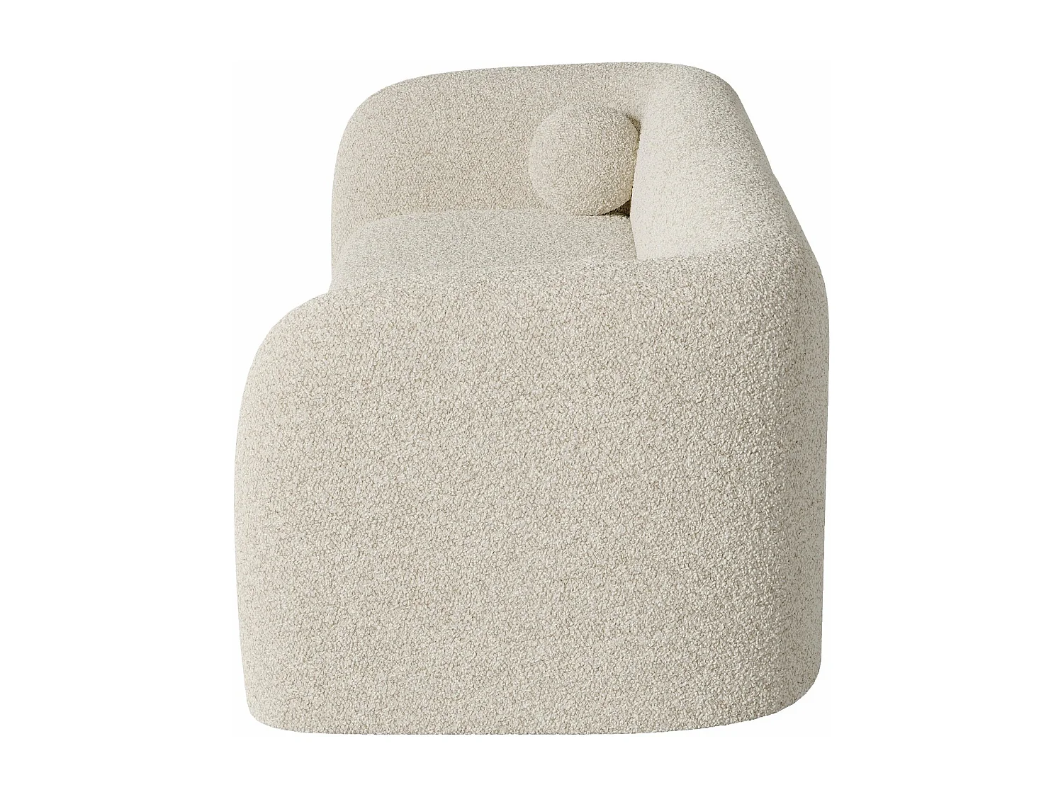 Canapé 3 places bouclette crème 226cm NOLA