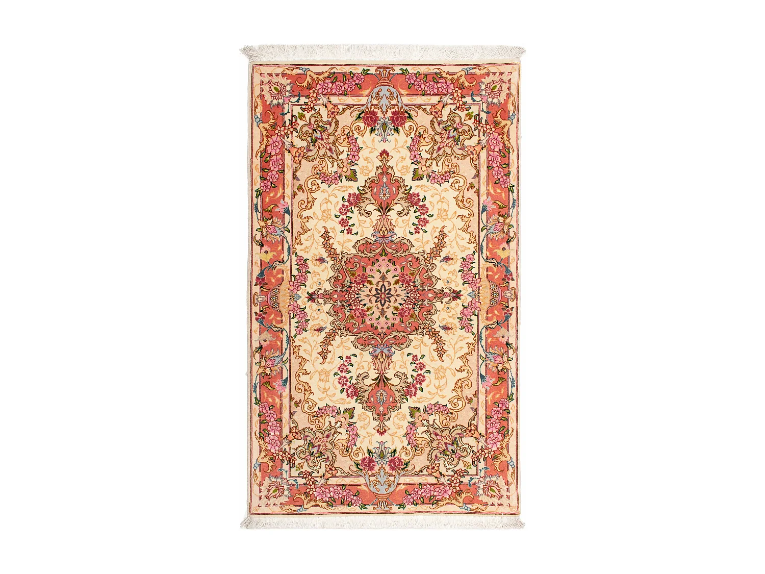 Tappeto Persiano Tabriz 50Raj | 76x126 cm