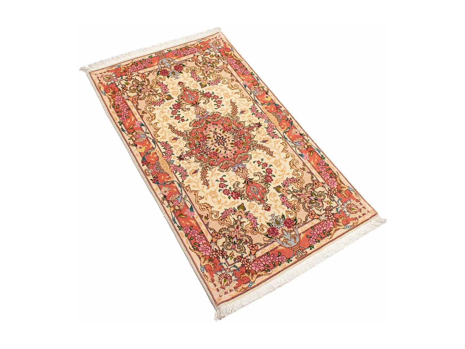 Tappeto Persiano Tabriz 50Raj | 76x126 cm