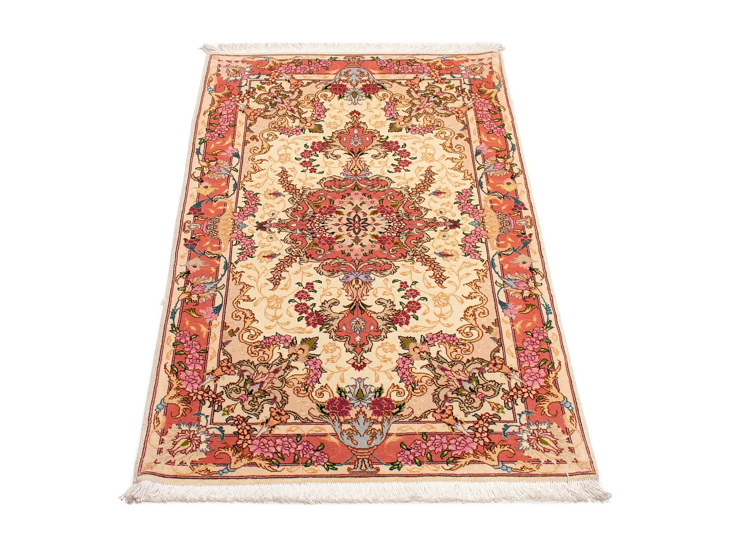 Tappeto Persiano Tabriz 50Raj | 76x126 cm