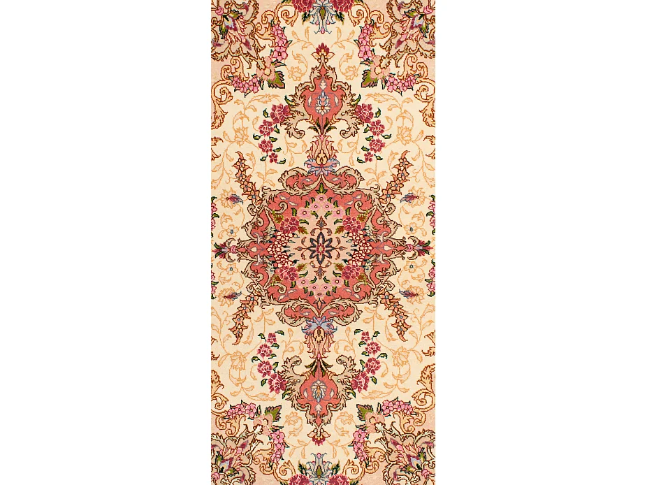 Tappeto Persiano Tabriz 50Raj | 76x126 cm