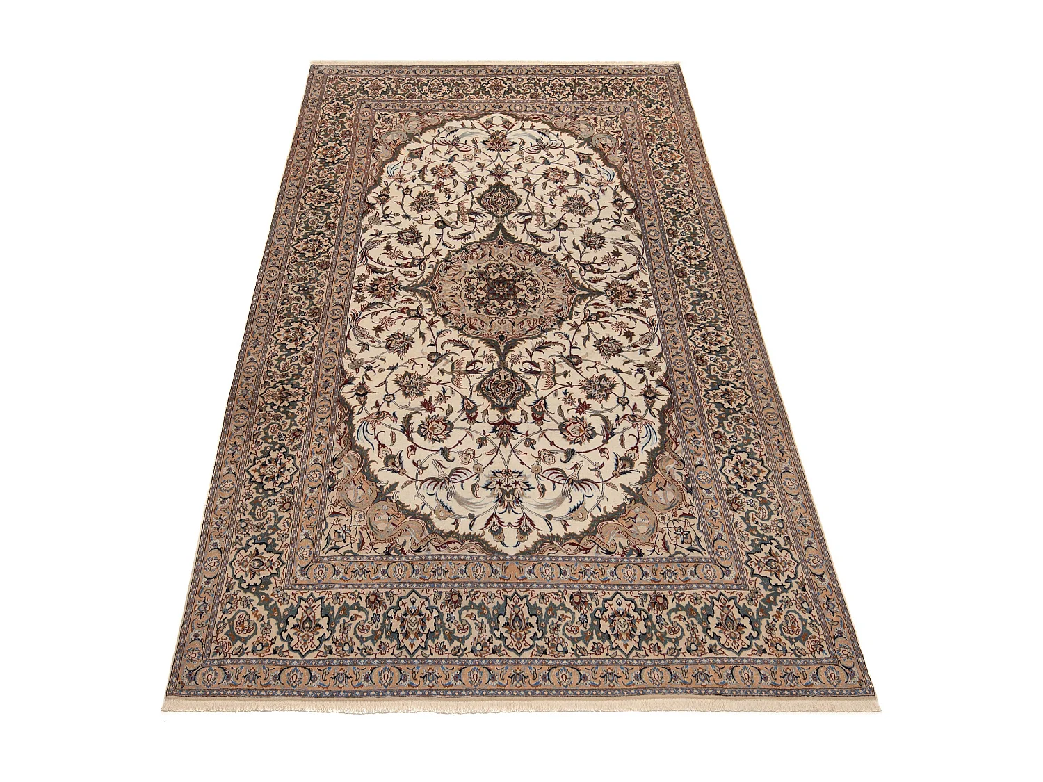 Tappeto Persiano Nain 9La Habibian Antico Anni 70 | 255 x 433 cm