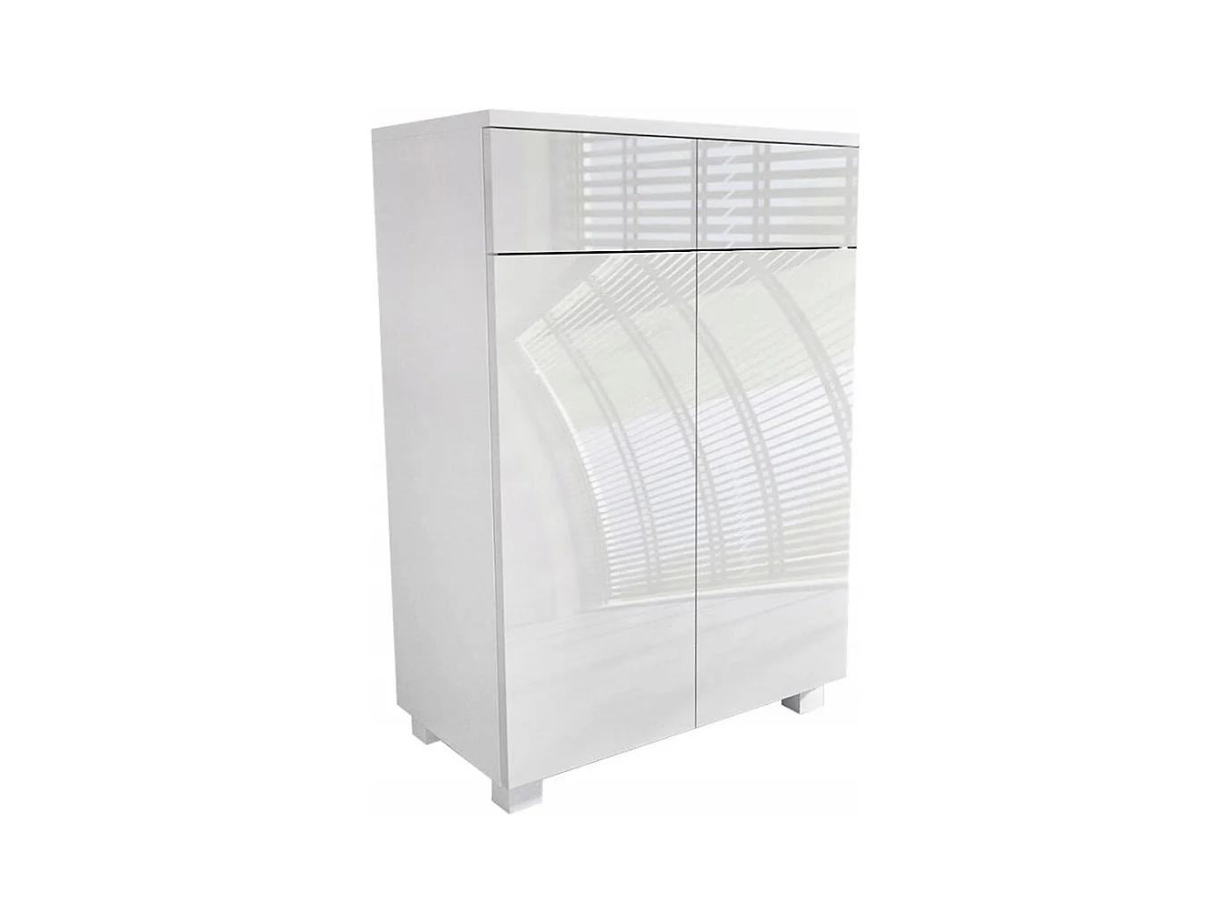 LAVEO 60 CM - Meuble salle de bain en BLANC laqué à accrocher ou poser
