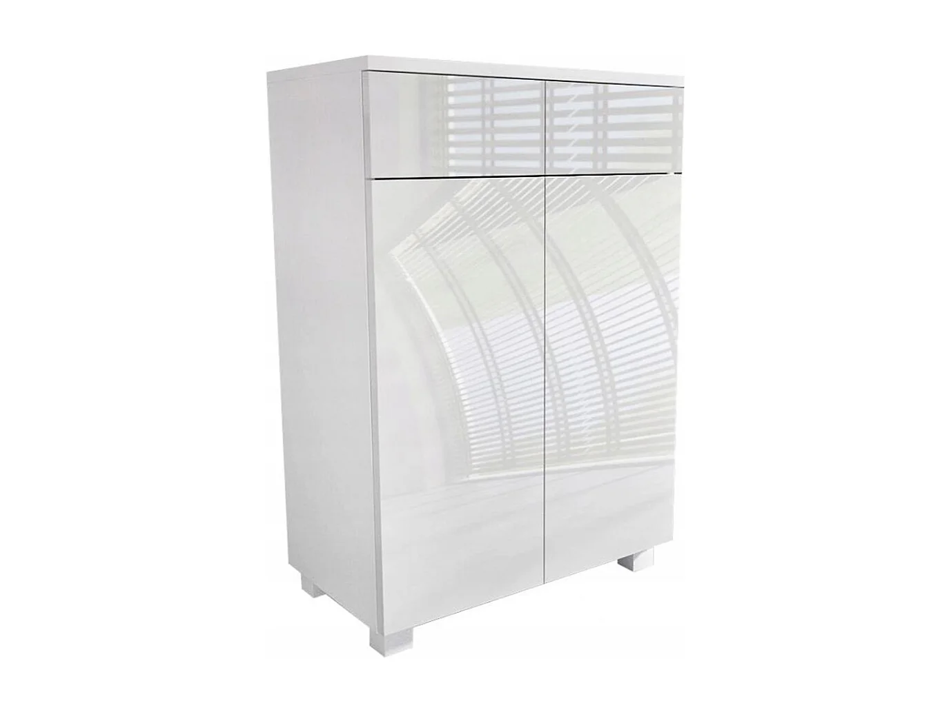 LAVEO 60 CM - Meuble salle de bain en BLANC laqué à accrocher ou poser