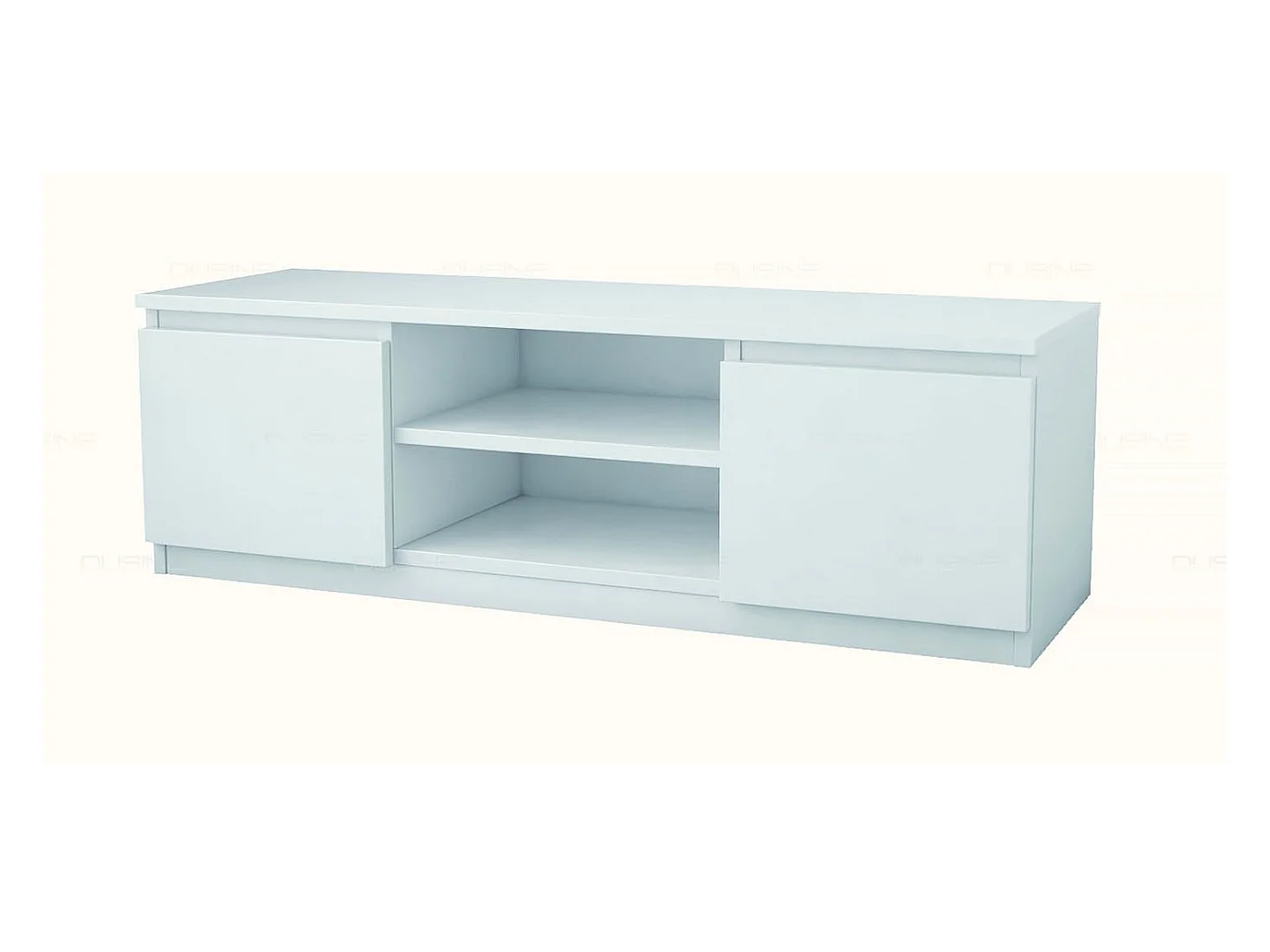 Meuble TV Helil deux portes 120 CM blanc MAT en 18 MM
