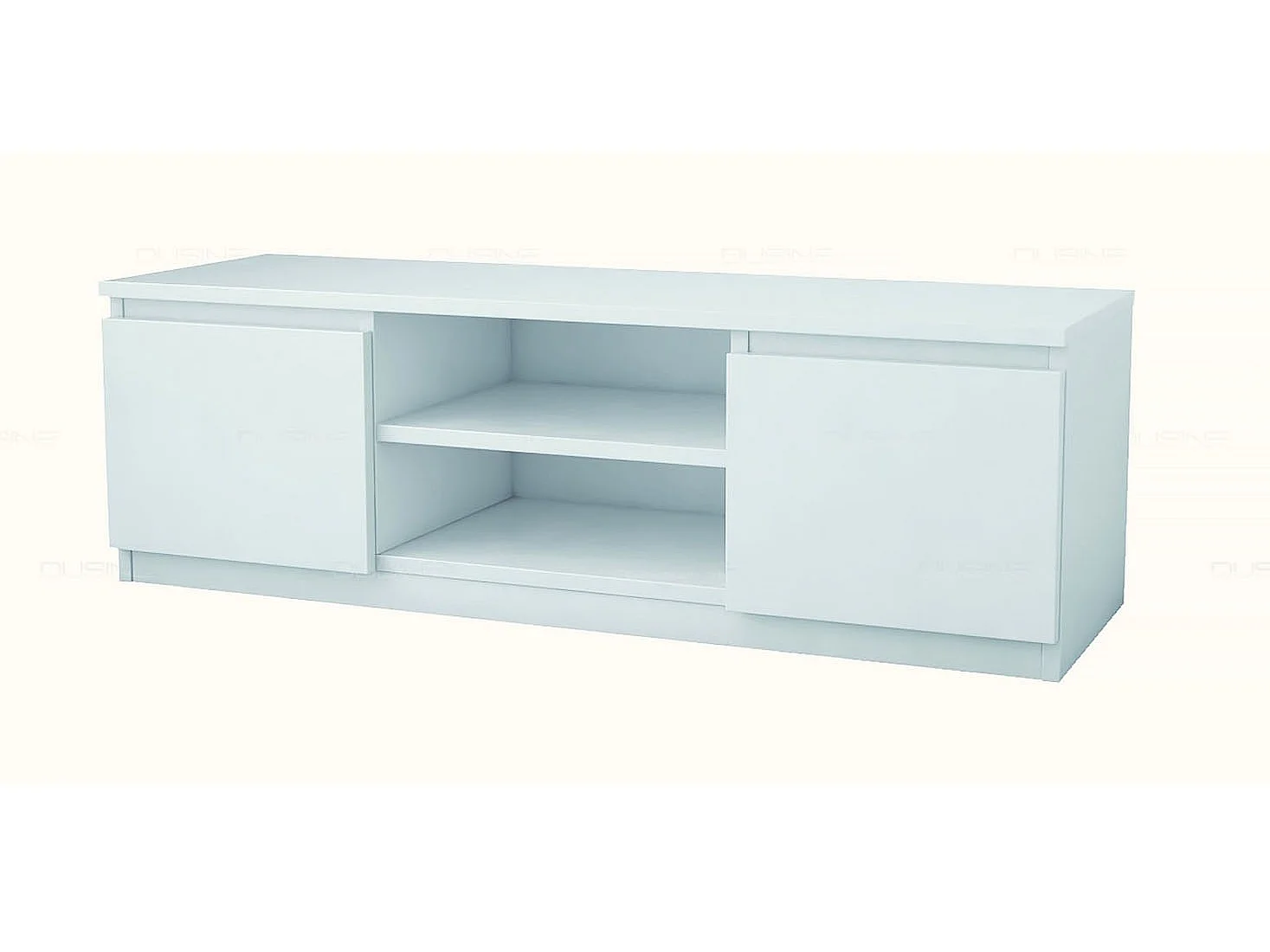 Meuble TV Helil deux portes 120 CM blanc MAT en 18 MM