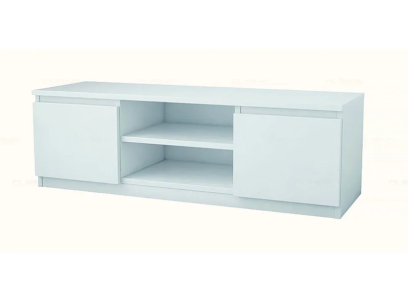 Meuble TV Helil deux portes 120 CM blanc MAT en 18 MM