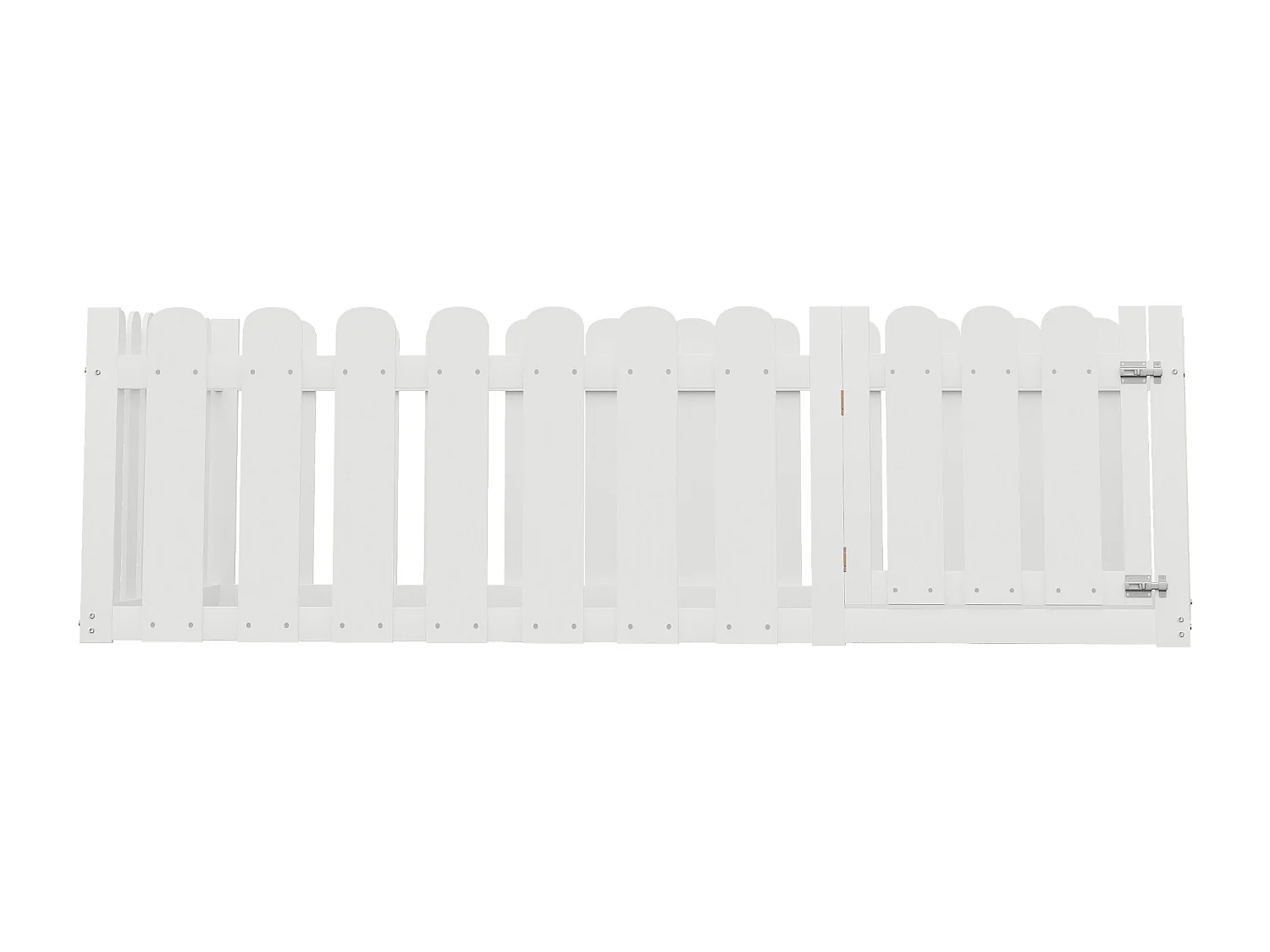 Lit enfant 140 x 200 cm cadre en bois avec bordure et porte Blanc