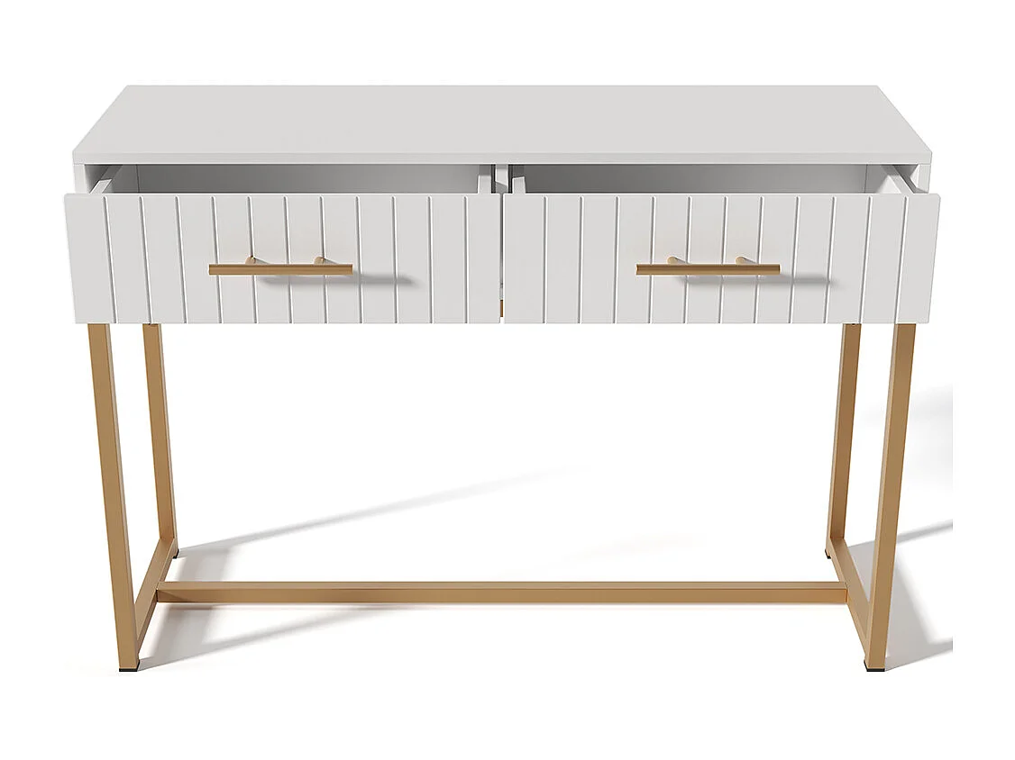 Buffet Commode avec 2 tiroirs 100x75x45 cm blanc