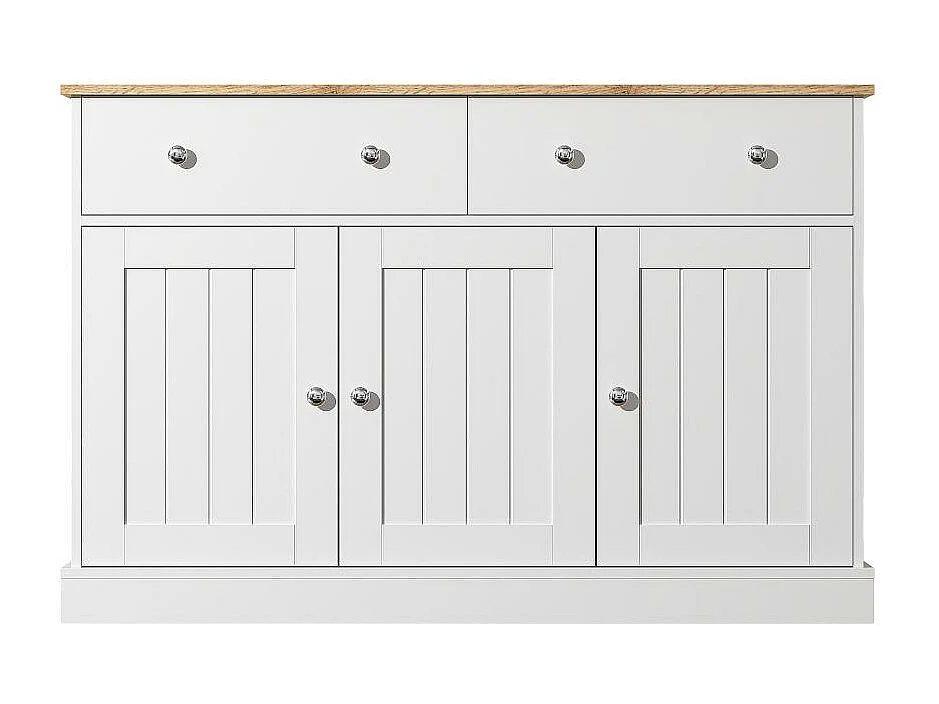 Sideboard Armoire de salon avec texture gravée mécanisme push-to-open beaucoup d'espace de rangement