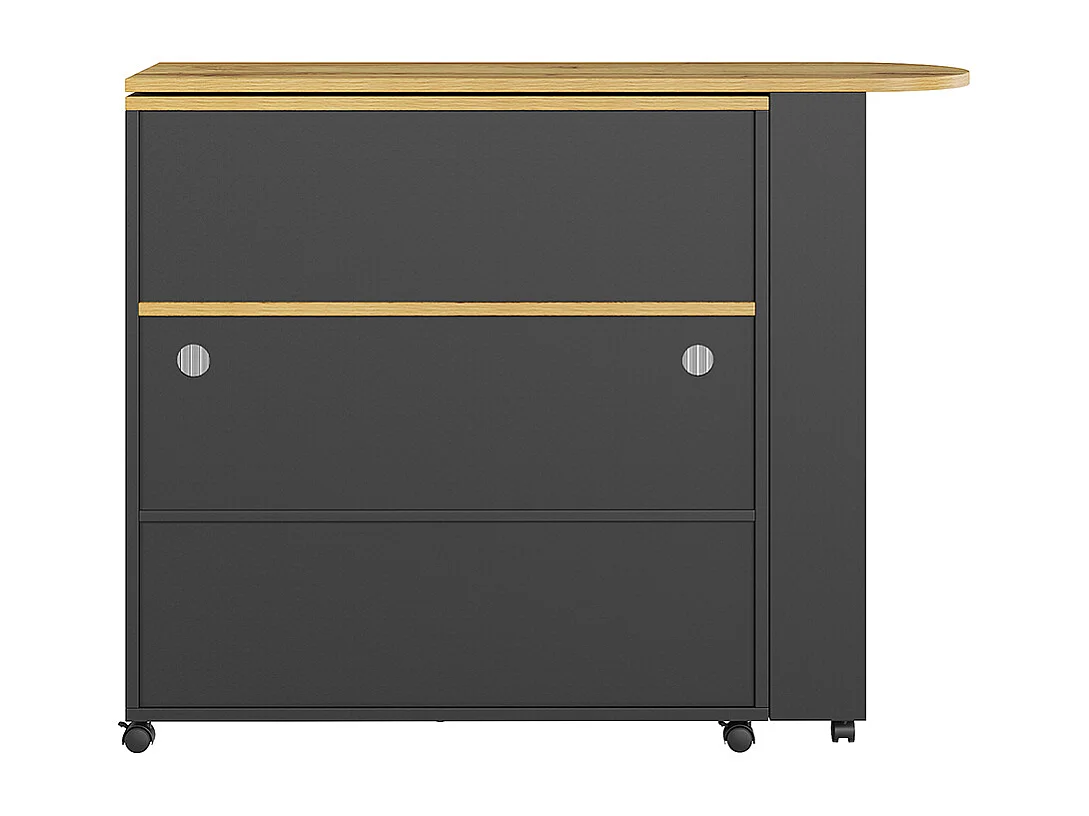 Buffet Table de bar extensible avec rangement avec LED Noir