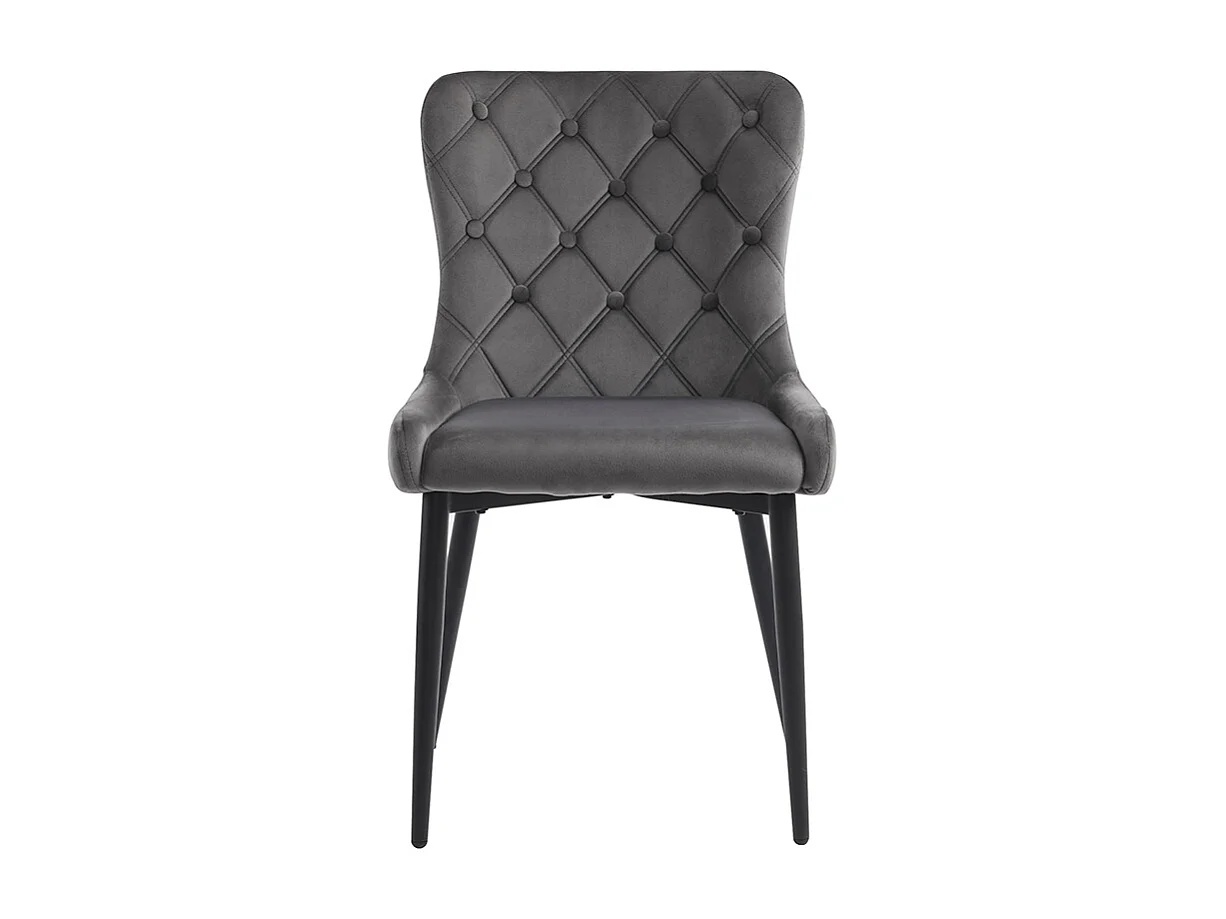 Ensemble de salle à manger Table 117x68cm avec 4 chaises pieds de chaise en fer noir Chaise gris foncé