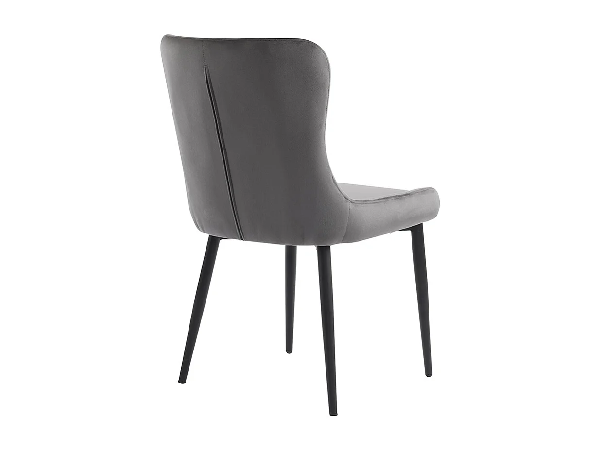 Ensemble de salle à manger Table 117x68cm avec 4 chaises pieds de chaise en fer noir Chaise gris foncé