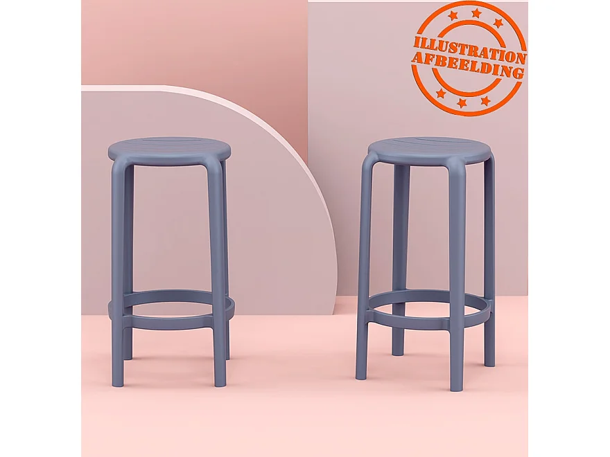 Mittelhoher Gartenhocker - PEYA - grau - 36x36x65 cm