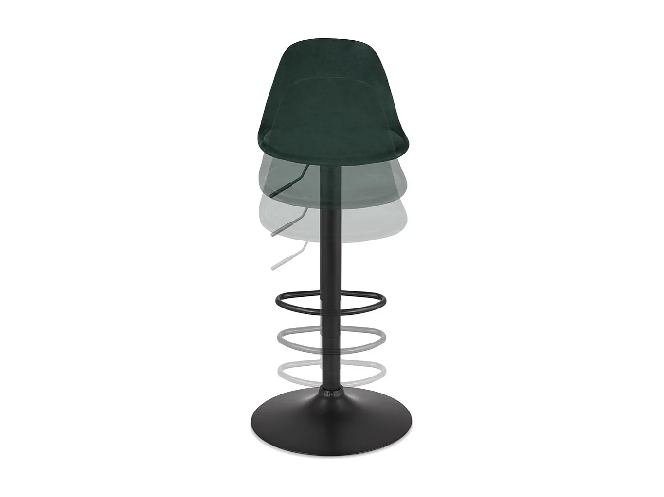 Tabouret de Bar Réglable Rotatif "Donovan" 107cm Vert