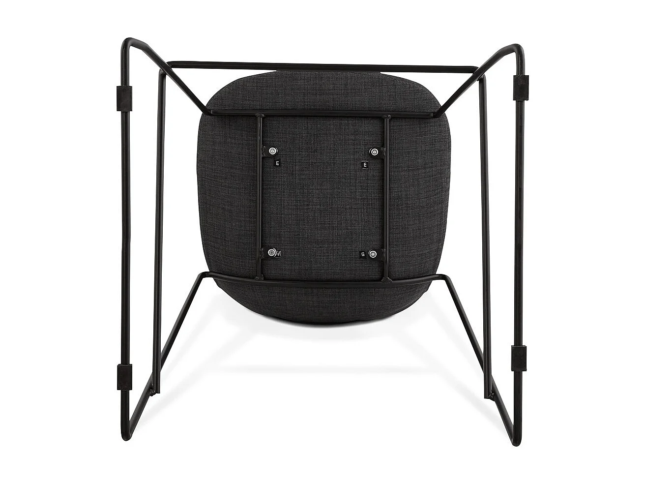 Barhocker - EKTOR - grijs - 52,5x54x111 cm