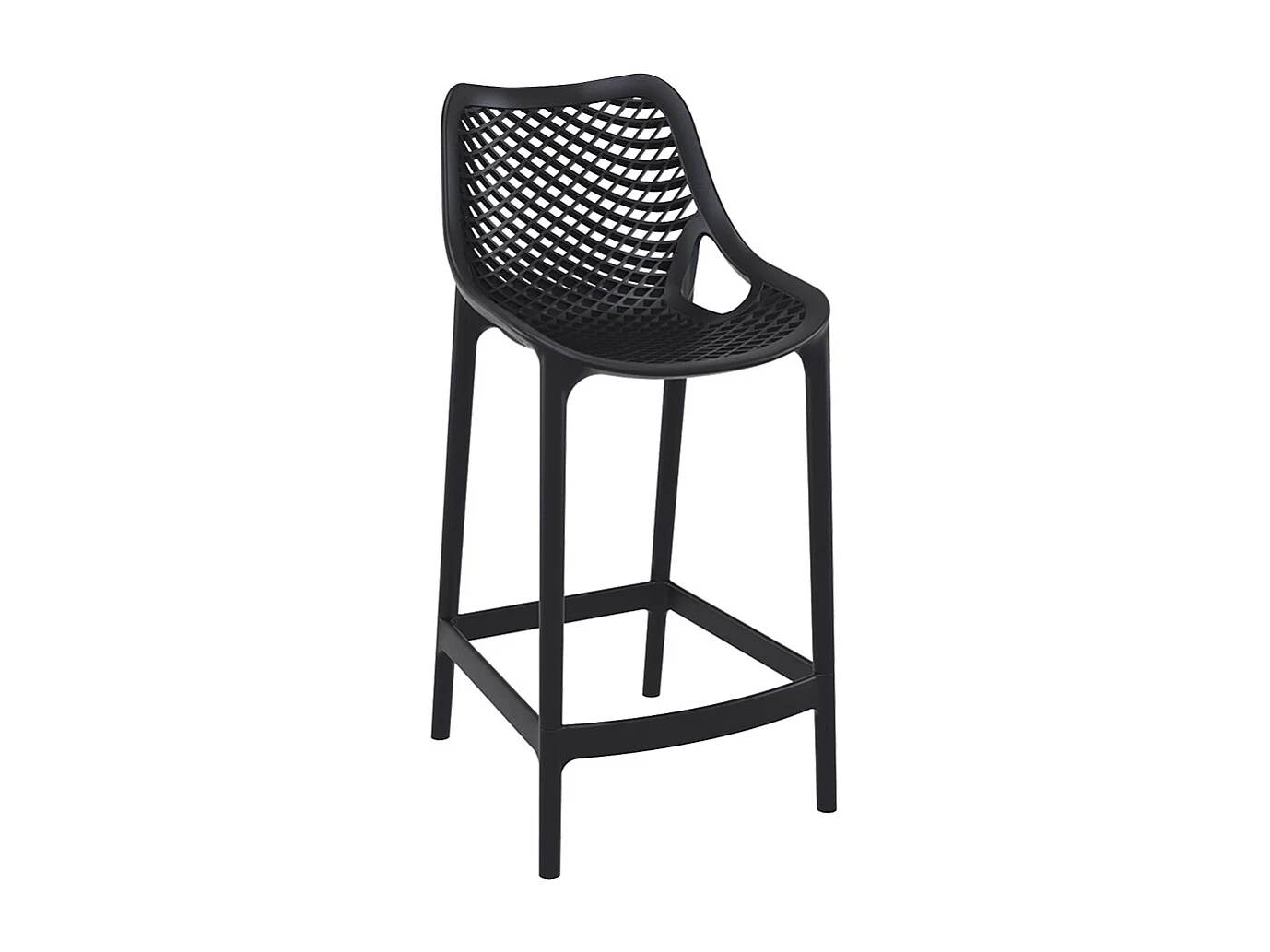 Snackhocker - BROZER - Schwarz - 44x51x95 cm