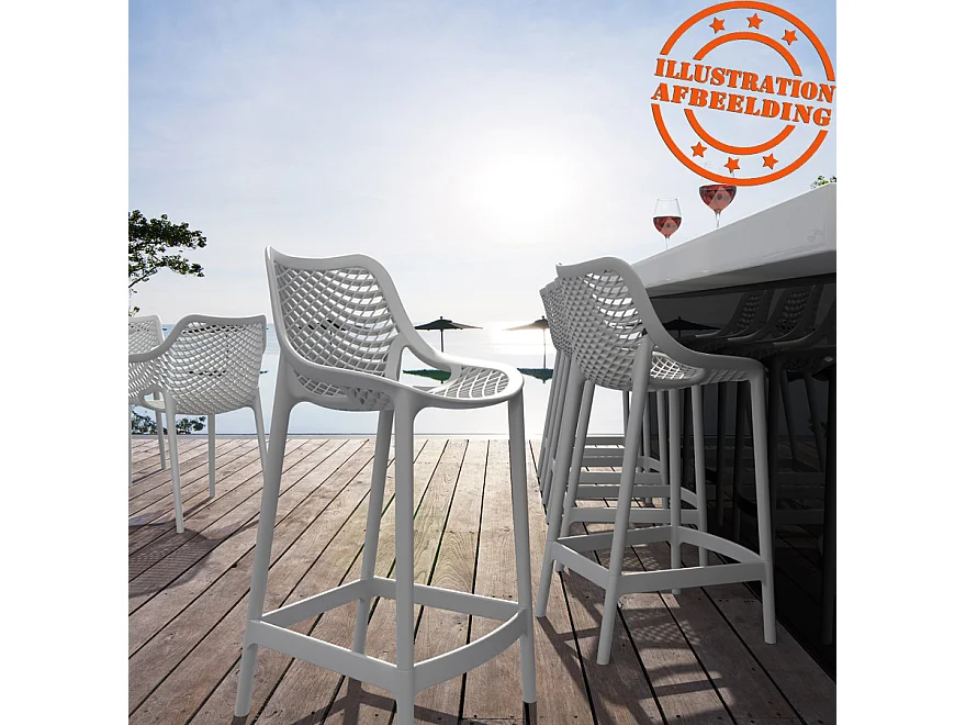 Snackhocker - BROZER - Schwarz - 44x51x95 cm