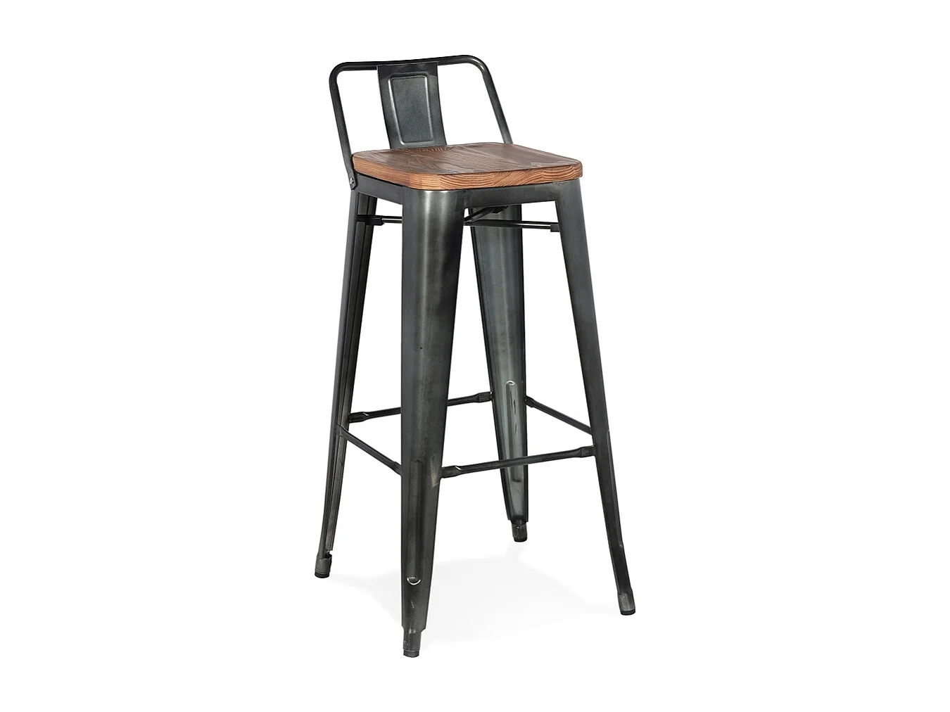 Barhocker - MECANO - braun - 43x43x94 cm