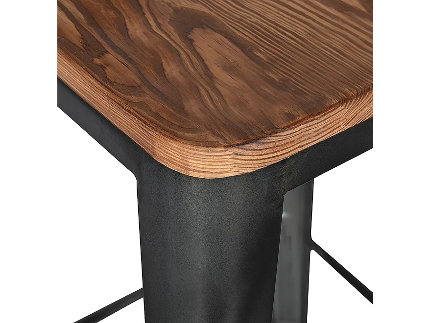 Barhocker - MECANO - braun - 43x43x94 cm