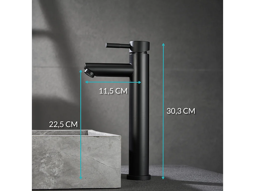 Croom Wastafelmengkraan Envyx mat zwart