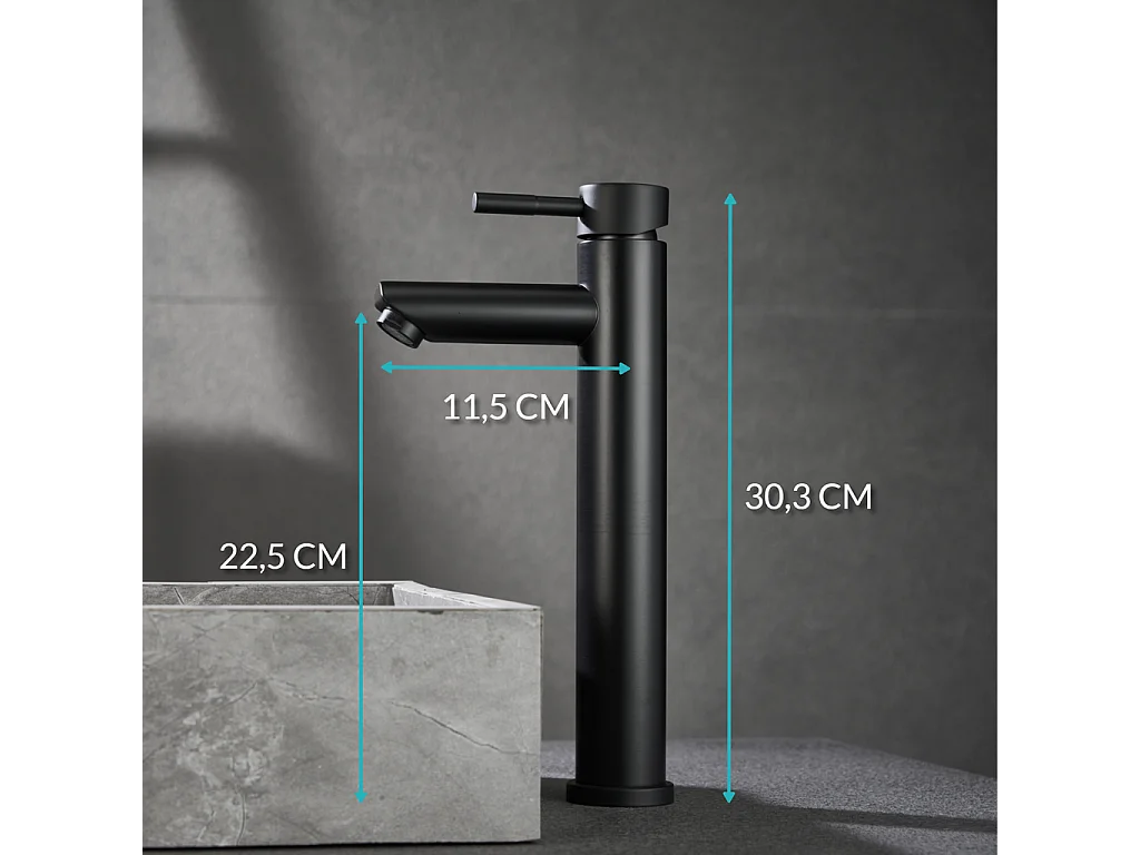 Croom Wastafelmengkraan Envyx mat zwart