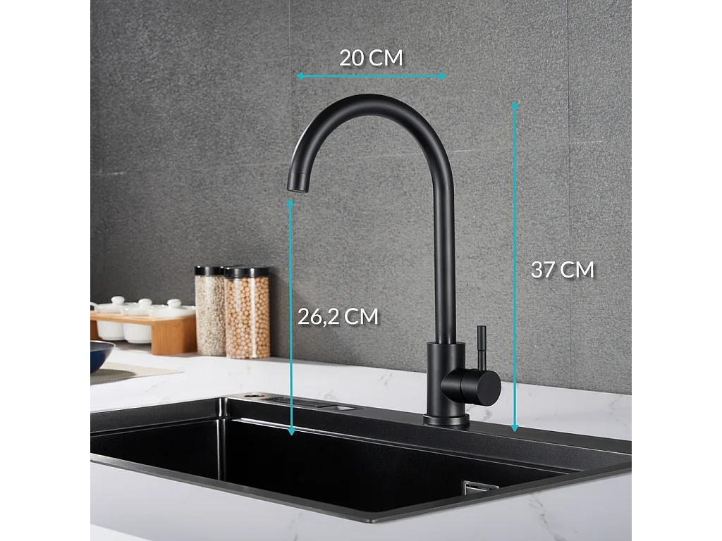 Croom Wastafelmengkraan Vyvex mat zwart