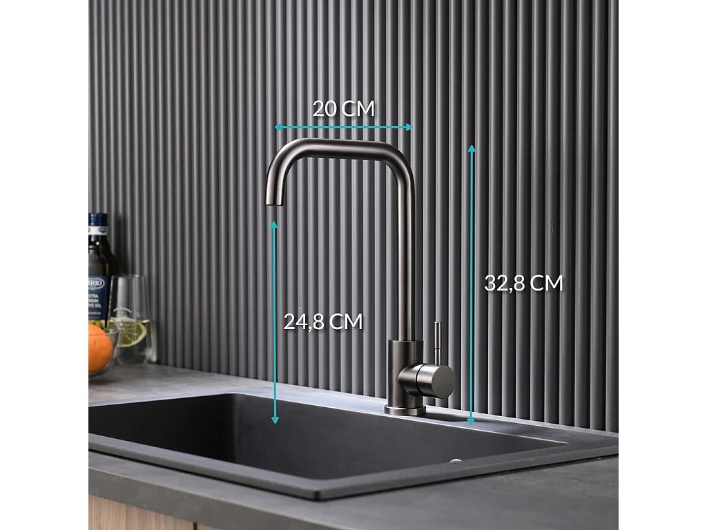 Croom keukenmengkraan Slyvex gun metal