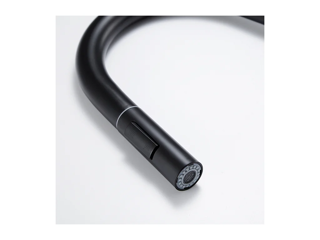 Spoelbak Orteon 45x40 cm + Zwarte Nymex Keukenkraan