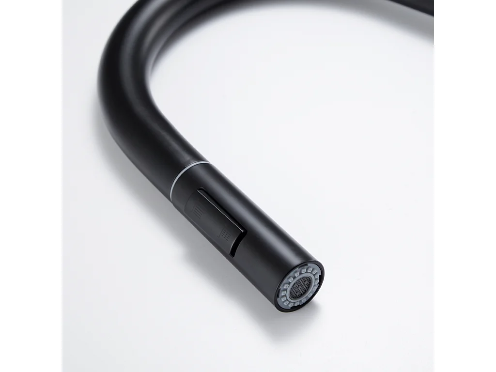 Spoelbak Orteon 45x40 cm + Zwarte Nymex Keukenkraan