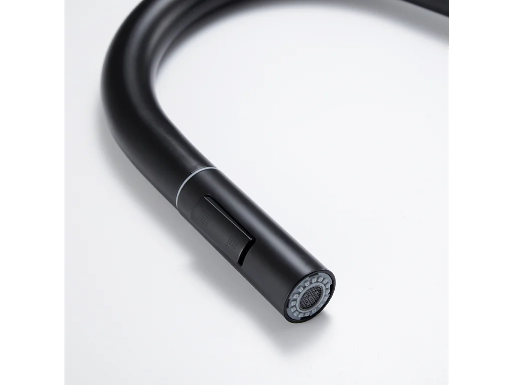 CROOM SANITAIR keukenkraan Nymex Zwart met uittrekbare uitloop