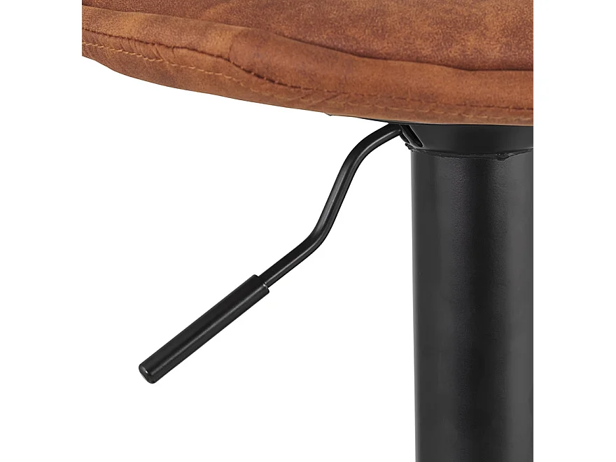 Verstellbarer Hocker - CROUPION - braun - 45x45x87-107 cm