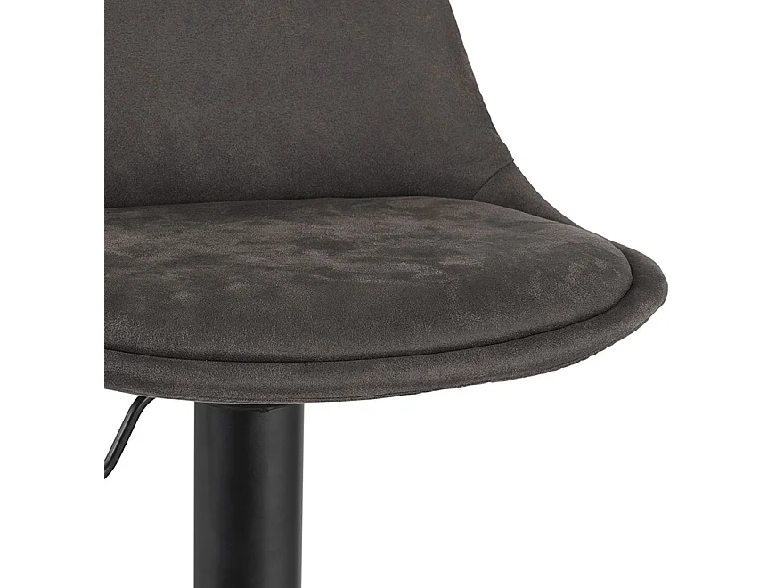 Tabouret de Bar Réglable Rotatif "Ahmad" 107cm Gris Foncé