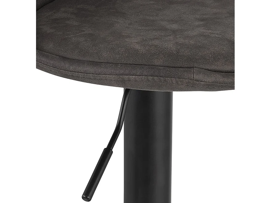 Tabouret de Bar Réglable Rotatif "Ahmad" 107cm Gris Foncé