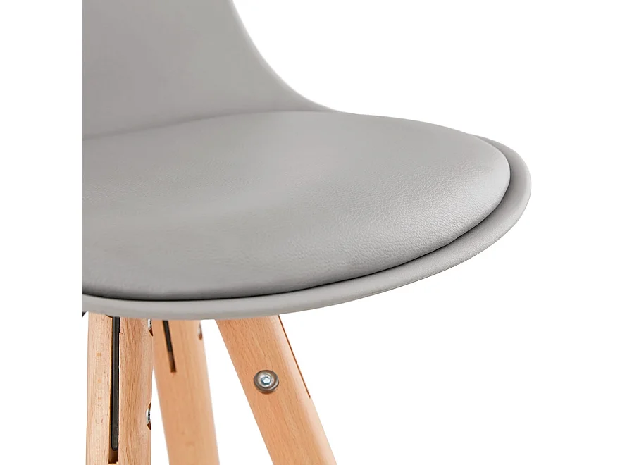 Mittelhoher Hocker - TATAMI - grau - 42x42x85 cm