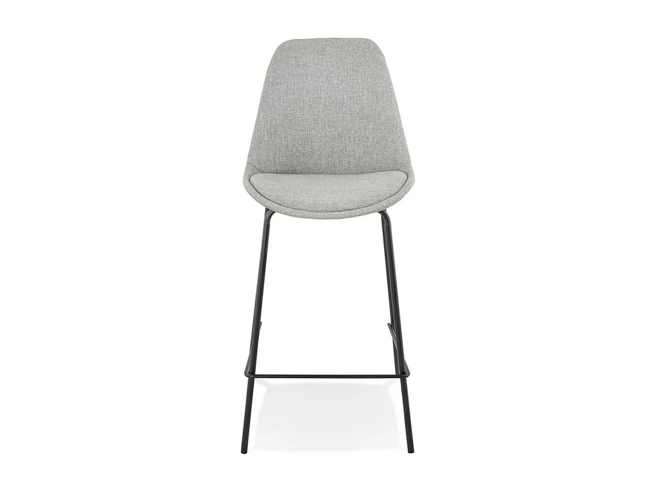 Tabouret de Bar en Tissu "Erich" 105cm Gris & Noir